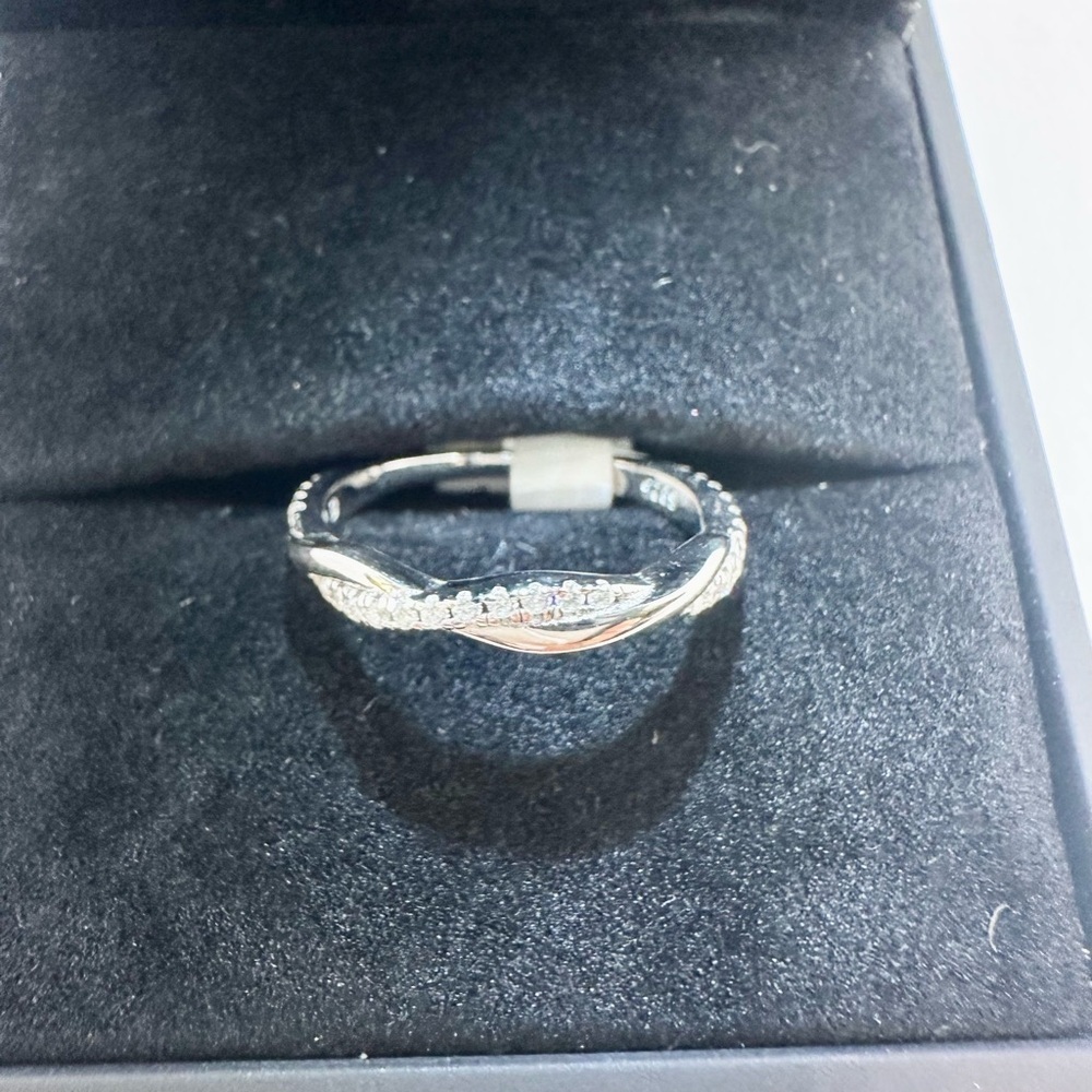 Moissanite Wedding Band Twisted Ring Anniversary GRA Certified 925 18K - Picture 10 of 14